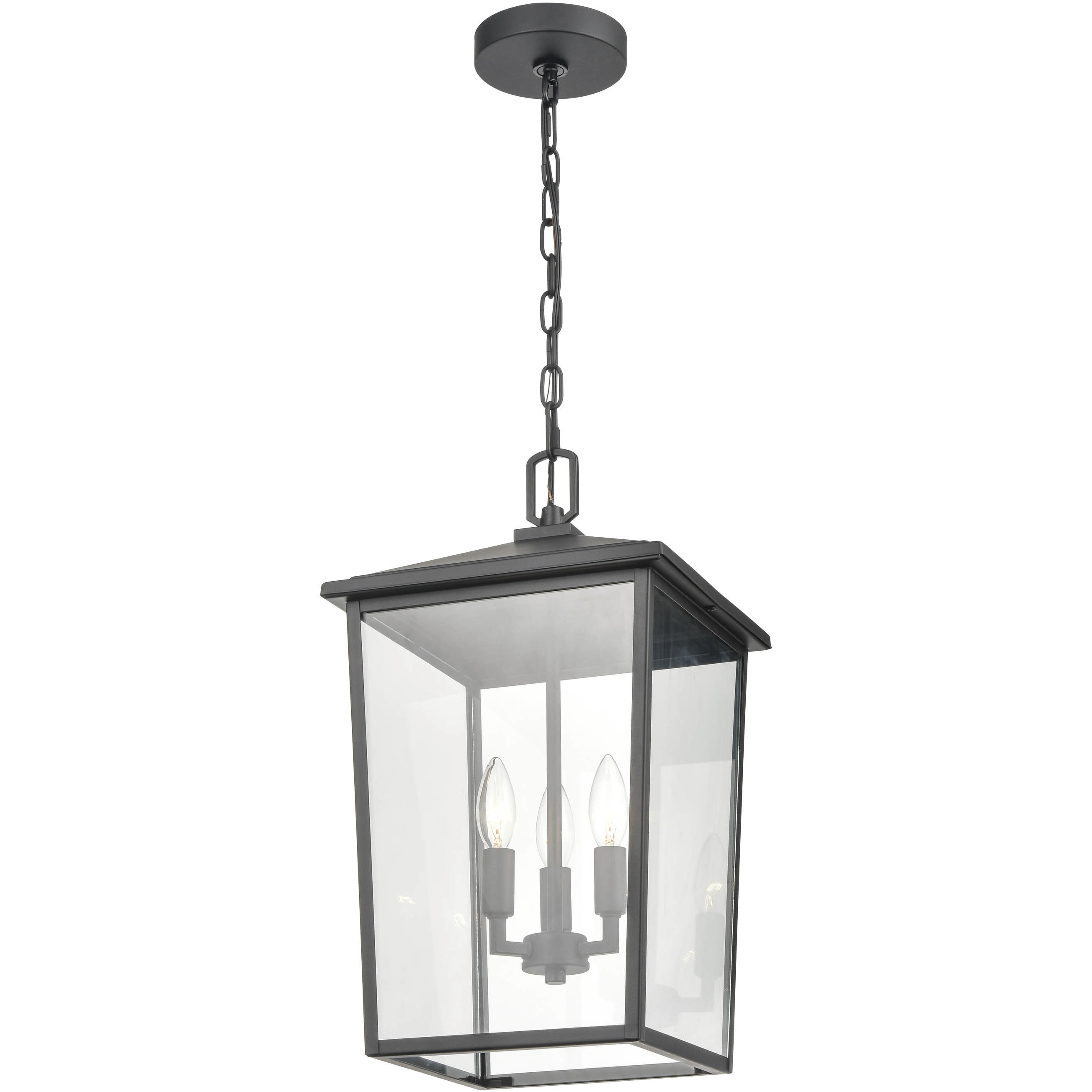 Fetterton 3 Light 11 inch Powder Coated Black Outdoor Hanging Lantern